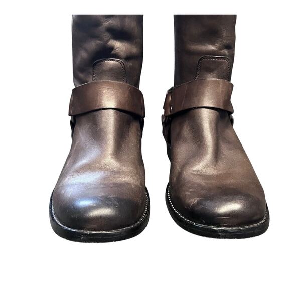 Frye Boots Womens 7.5 Brown Harness Tall Phillip  Leather Riding Classic Work - Picture 3 of 10